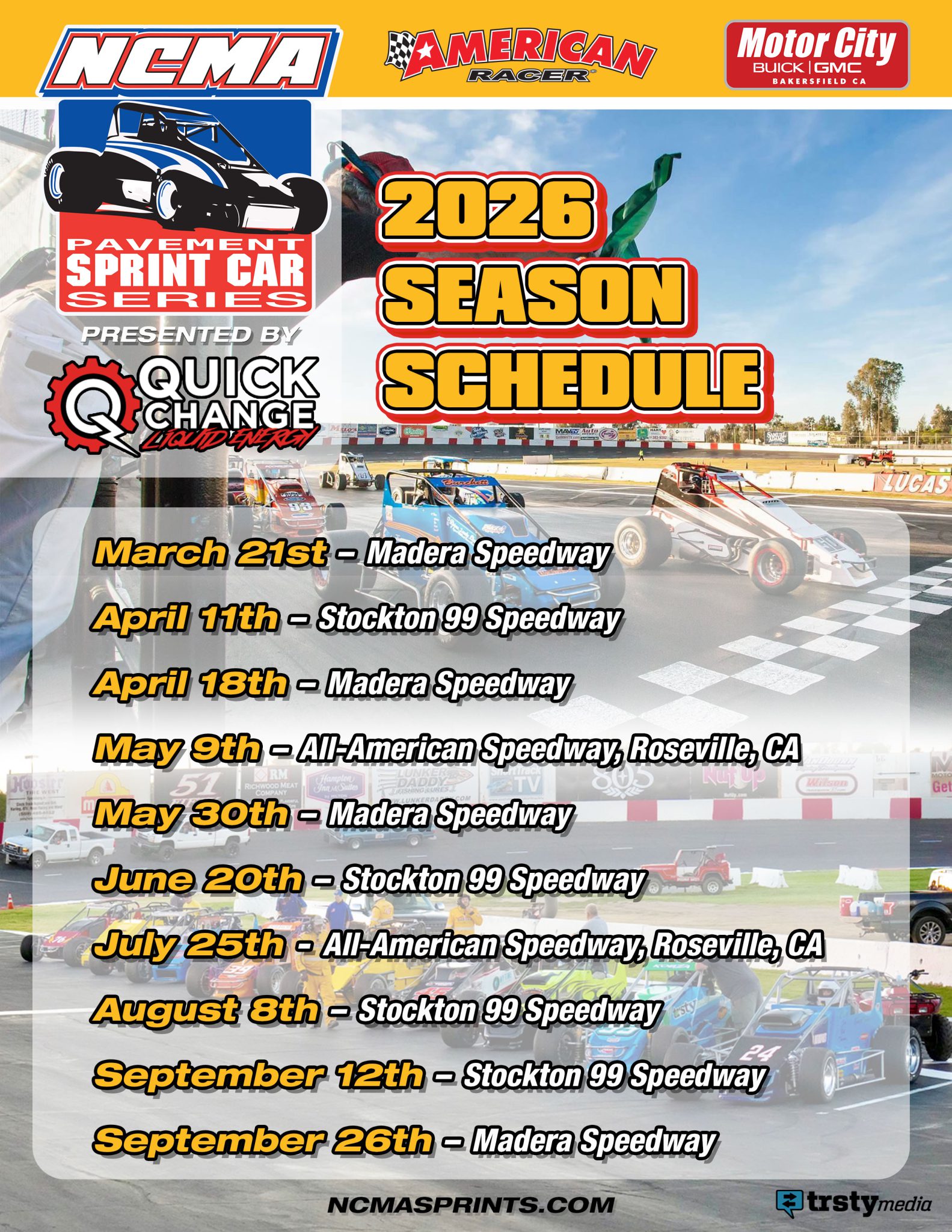 2026 Schedule – NCMA Sprint Car Series